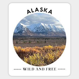 Alaska, Wild and Free Sticker